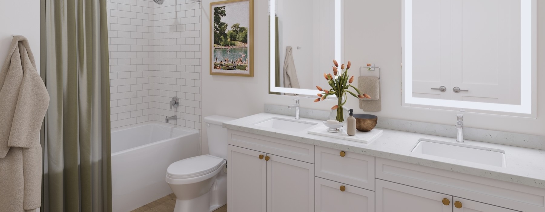 a bathroom with a shower, toilet and a sink